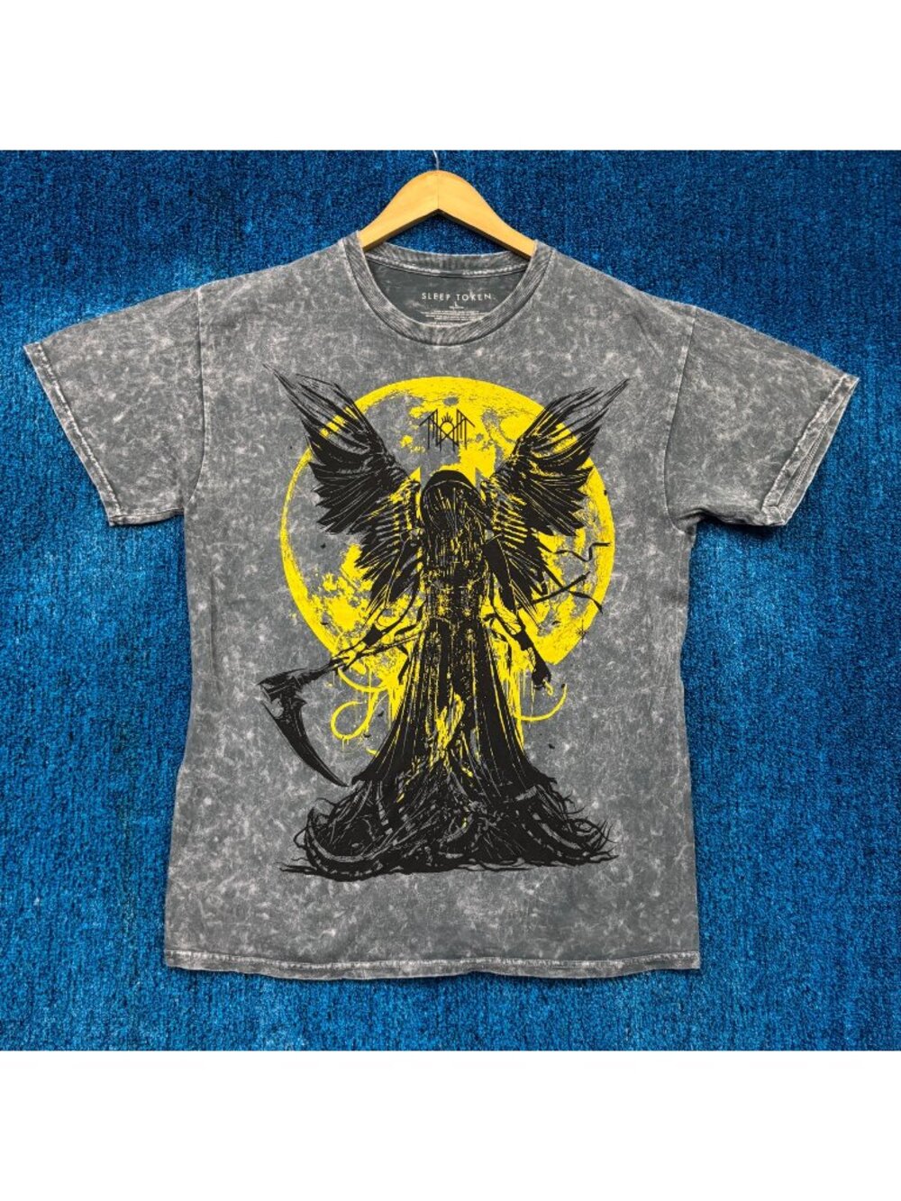 Sleep Token Angel Of Death Rock Mineral Wash T-Shirt Size Large